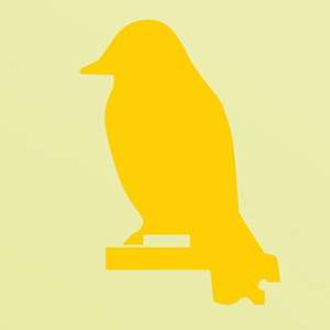 Illustrated silhouette of goldfinch