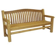 A plain wooden bench
