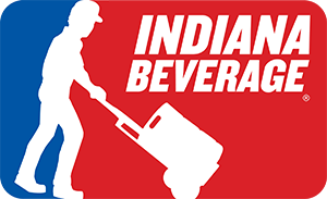 Indiana Beverage Logo, featuring an illustration of a man pulling a key.