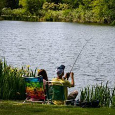 Gabis Arboretum visitors fishing