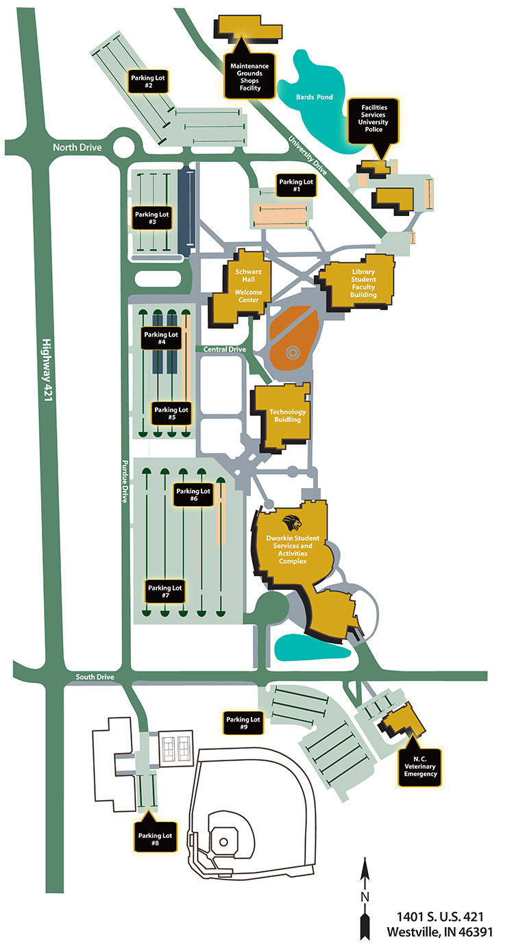 Purdue Northwest Campus Map Westville Campus Map - Getting To Pnw Purdue Northwest Campus Map Westville Campus Map - Getting To Pnw