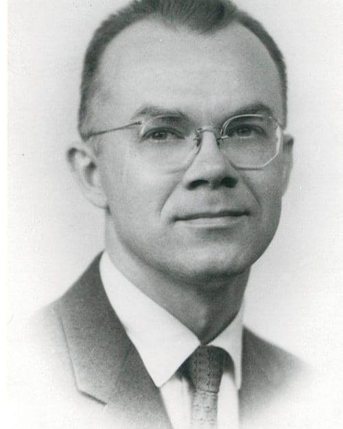 Black and white photo of Nils K. Nelson