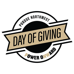 Graphic: Purdue Northwest Day of Giving Power Onward