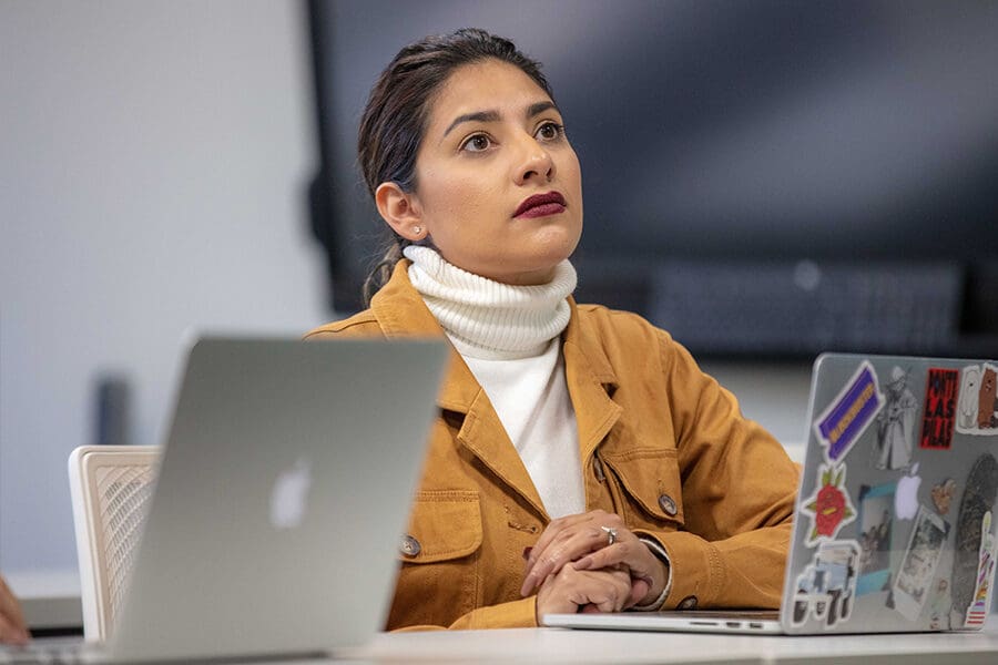 An Executive MBA student in the classroom