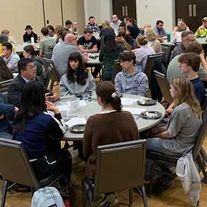 PNW professors and Munster High School students at a “Supreme Court vs. EPA" panel