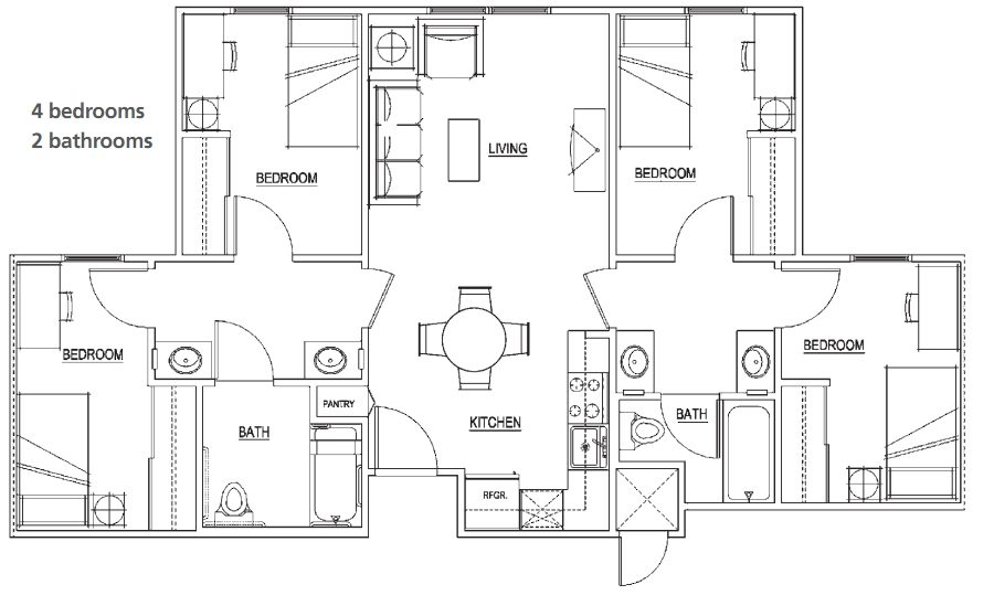 The housing floor plan