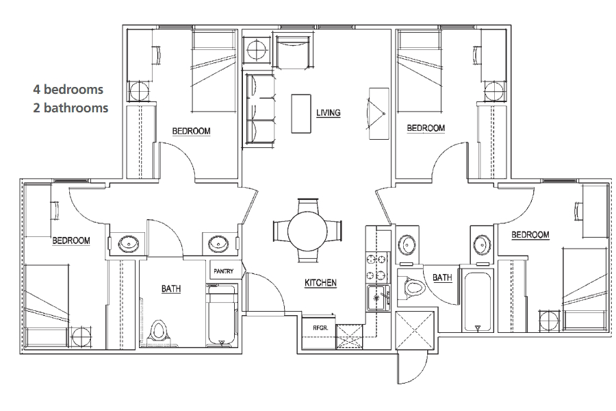 The housing floor plan