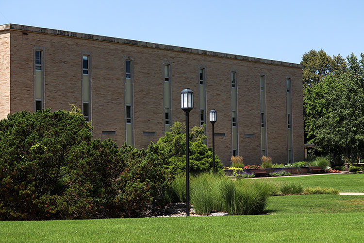 The outside of a building on the PNW Westville Campus.