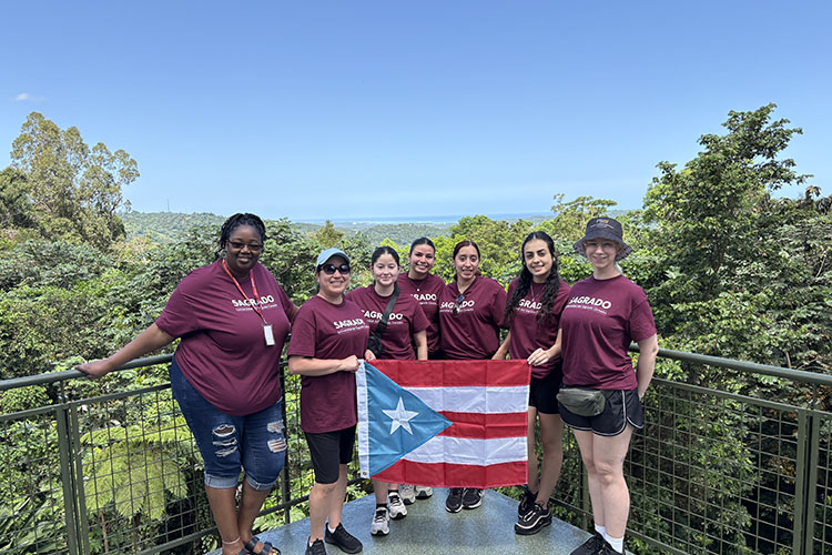 PNW's College of Nursing students and faculty in Puerto Rico.