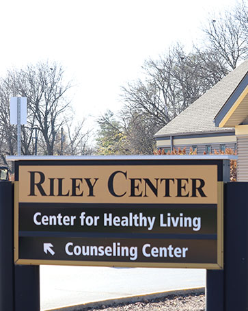 The Riley Center outdoor sign
