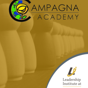 Campagna Academy logo with Leadership Institute PNW logo