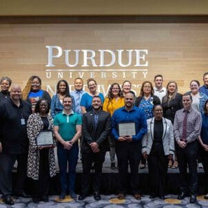 Graduates of the 2023-24 Leadership Northwest Indiana cohort pose together.