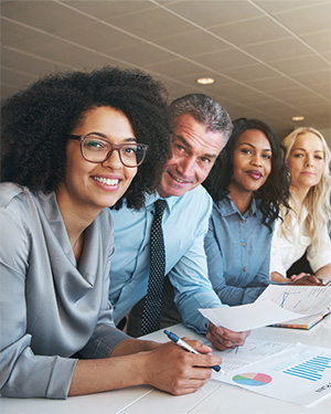 Business professionals in a conference room