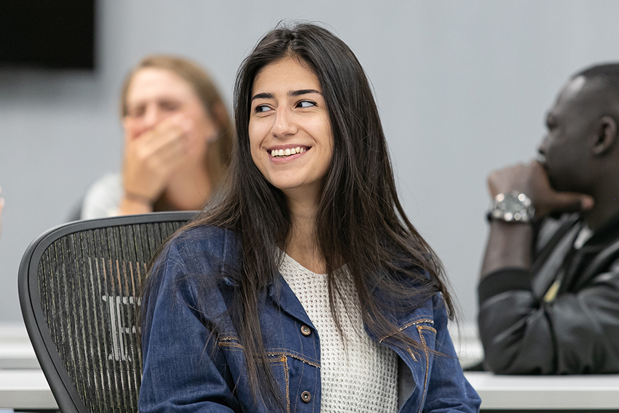 PNW student Stephaine Cordova in the classroom