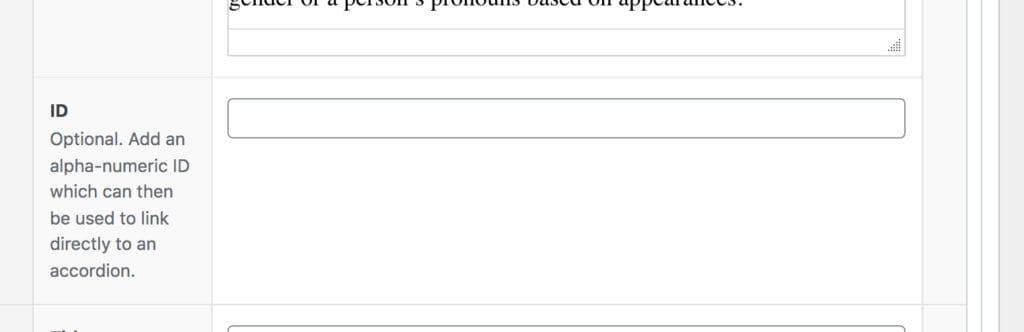 Anchor link ID is pictured.