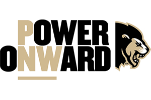 Power Onward with an illustrated lion head at right. Power Onward has "PNW" in gold.