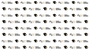 The Purdue University Northwest logo and lion's head symbol in a grid on a white background.