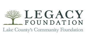 Logo: Legacy Foundation, Lake County's Community Foundation, with an illustration of a tree