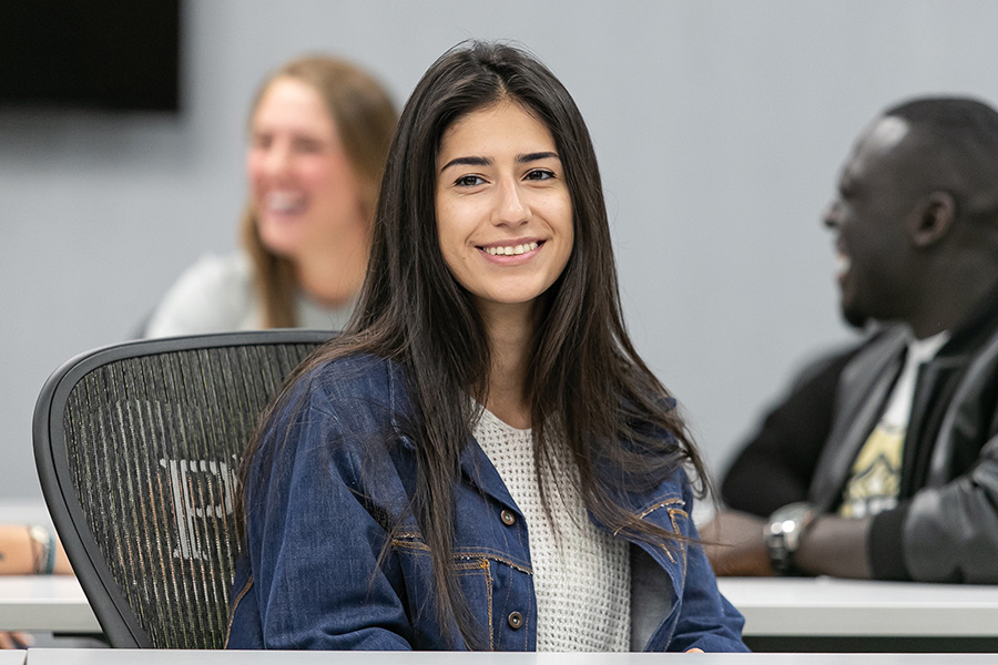 Un estudiante estudia