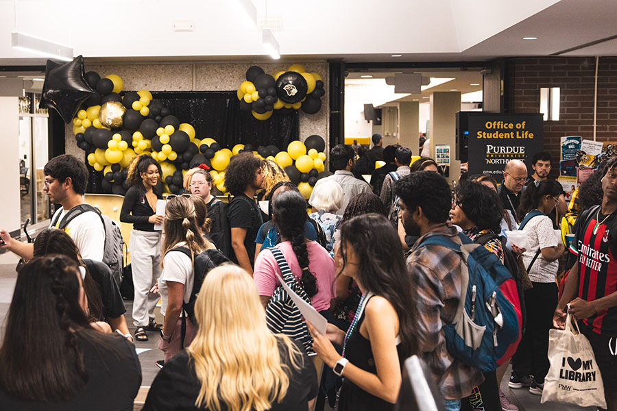 Students fill the halls of SULB during a welcome rally