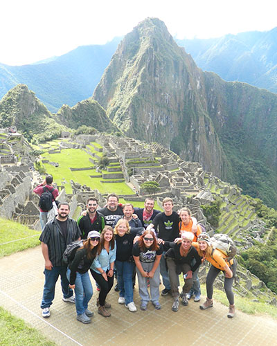 PNW students at Machu Picchu in Peru
