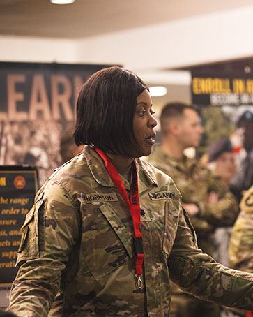 An individual in an army uniform