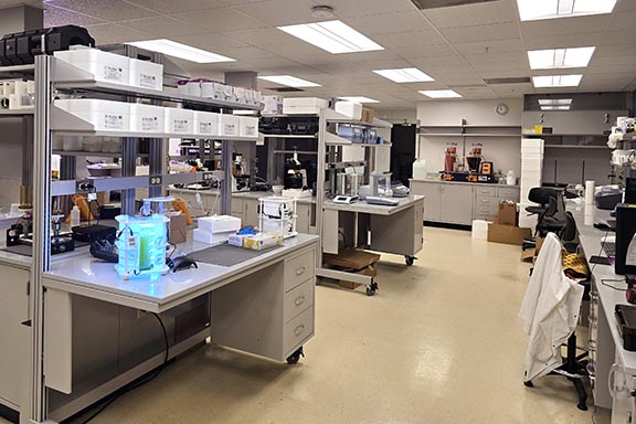 Interior of the lab space in PNW's Water Institute