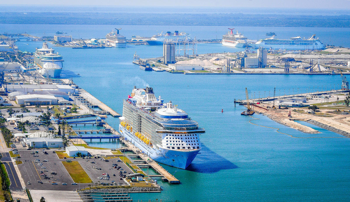 Ships docked at Port Canaveral