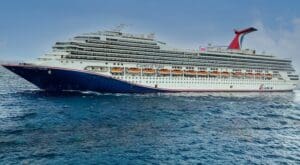 Carnival Valor cruise ship at sea