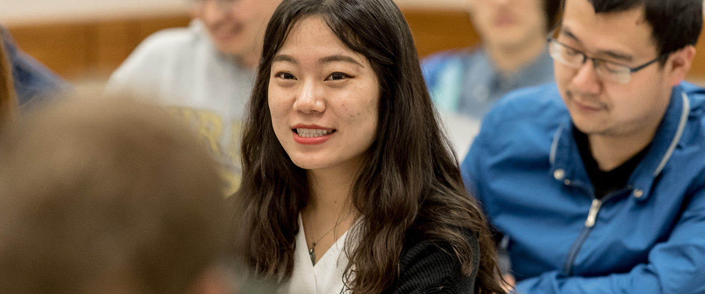 Female smiling student