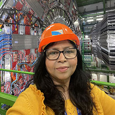 Neeti Parashar in front of CERN