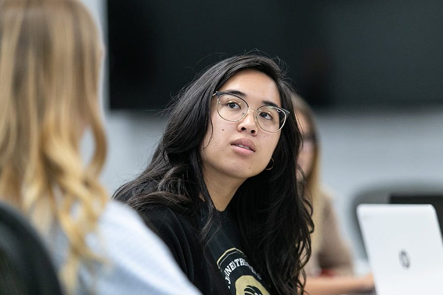 A PNW Student in the Classroom