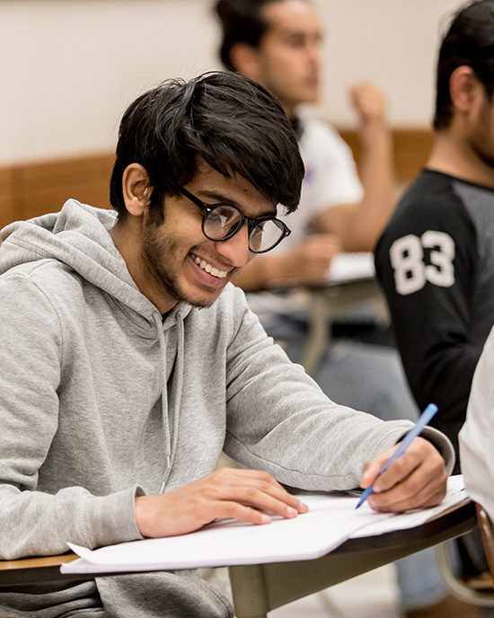 A PNW international student in the classroom