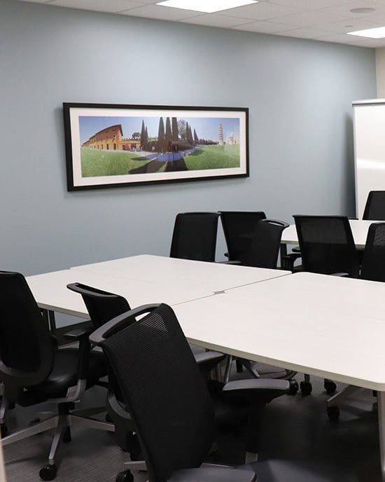 A conference room in PNW's Community Counseling Center.