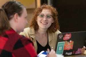 Students studying together