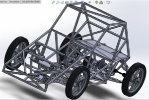 3D model of solar car frame