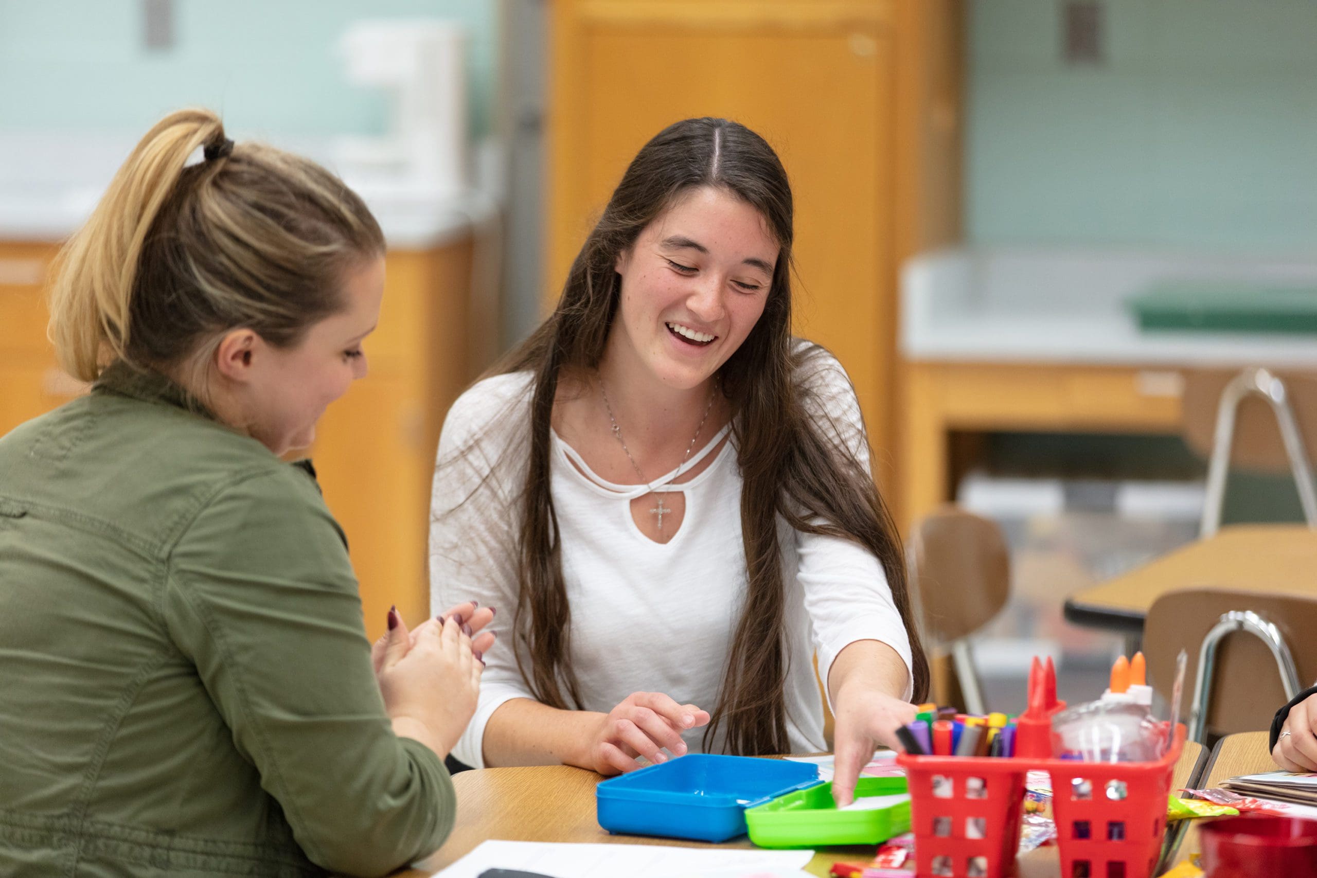 Students participate in programs designed to help them succeed in college.