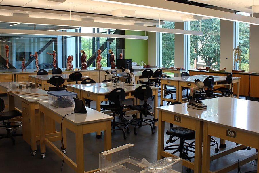 A laboratory in PNW's Nils K Nelson Bioscience Innovation Building