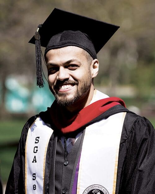 A PNW student ready to celebrate commencement