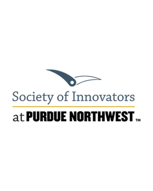 An illustration of a compass above the words Society of Innovators at Purdue Northwest