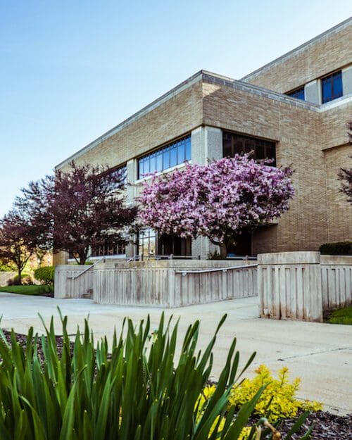 Image of Westville campus in the spring.