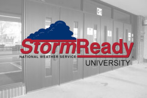 Image of StormReady University Sign.