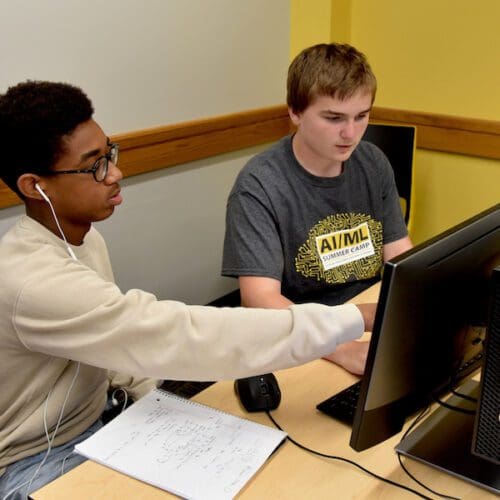 Students participating in summer camp.