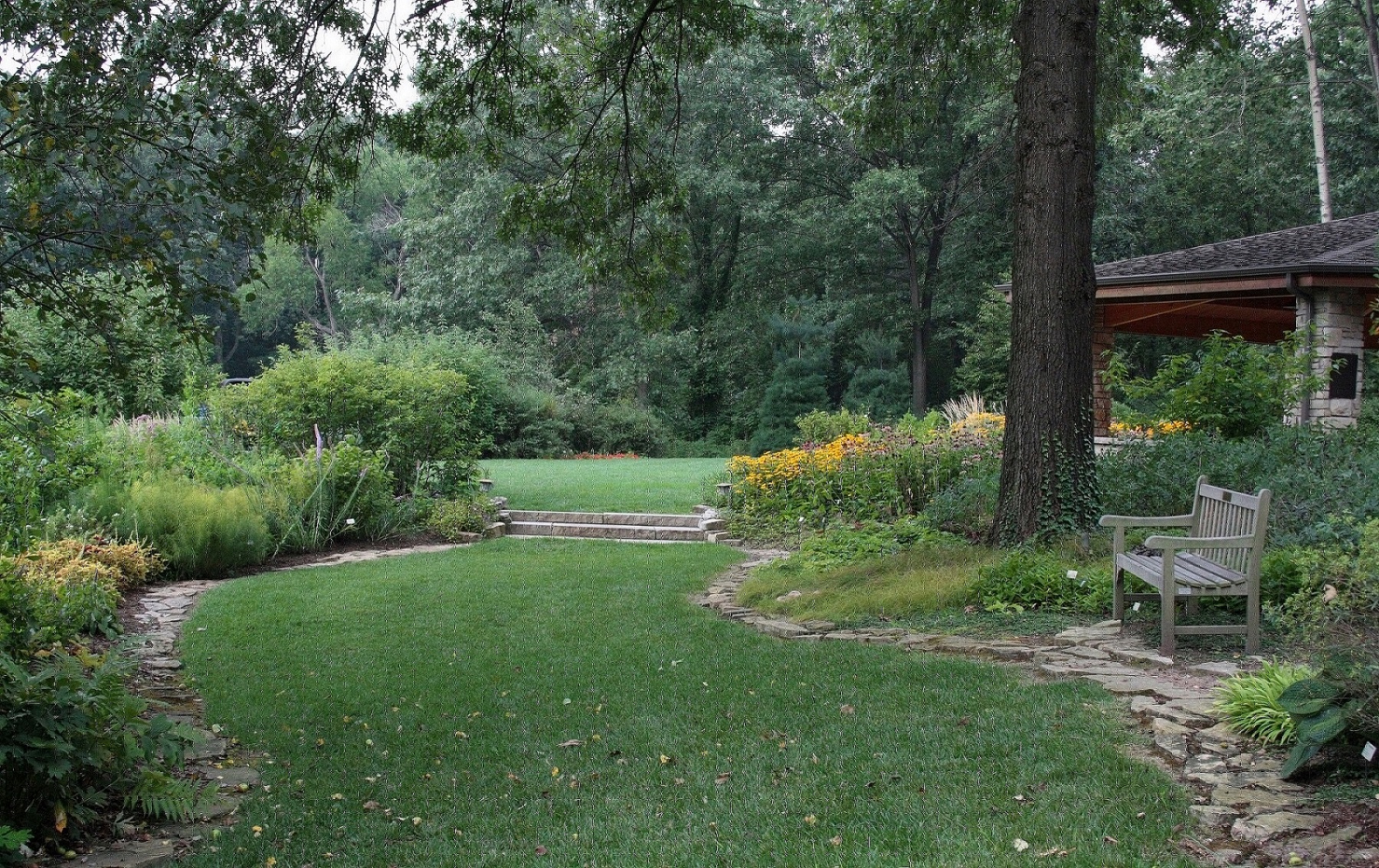 A garden landscape at Gabis Arboretum