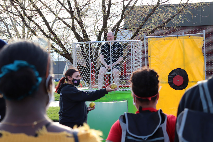 Students at the Homecoming Carnival are pictured.