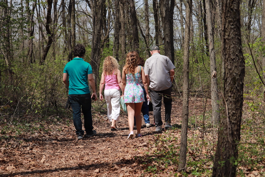 Walking the trails at Gabis.