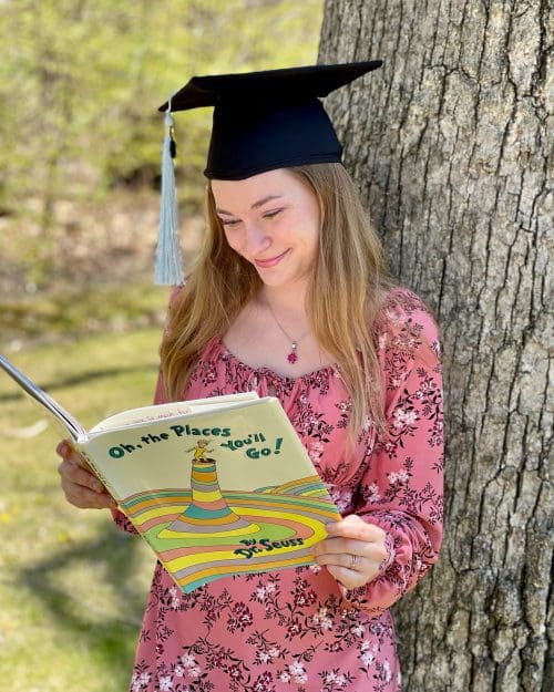 student in graduation cap