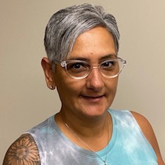 Virginia Rhodes is pictured.