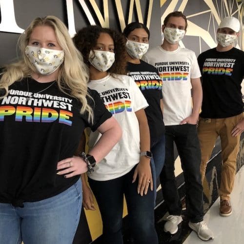 PNW Pride t-shirts are pictured on students.