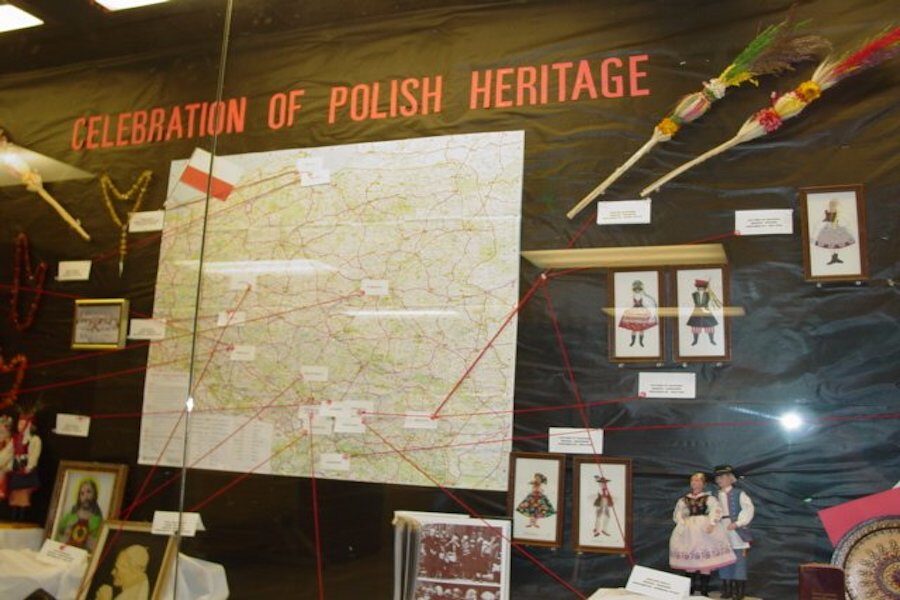 A polish heritage sign is pictured.